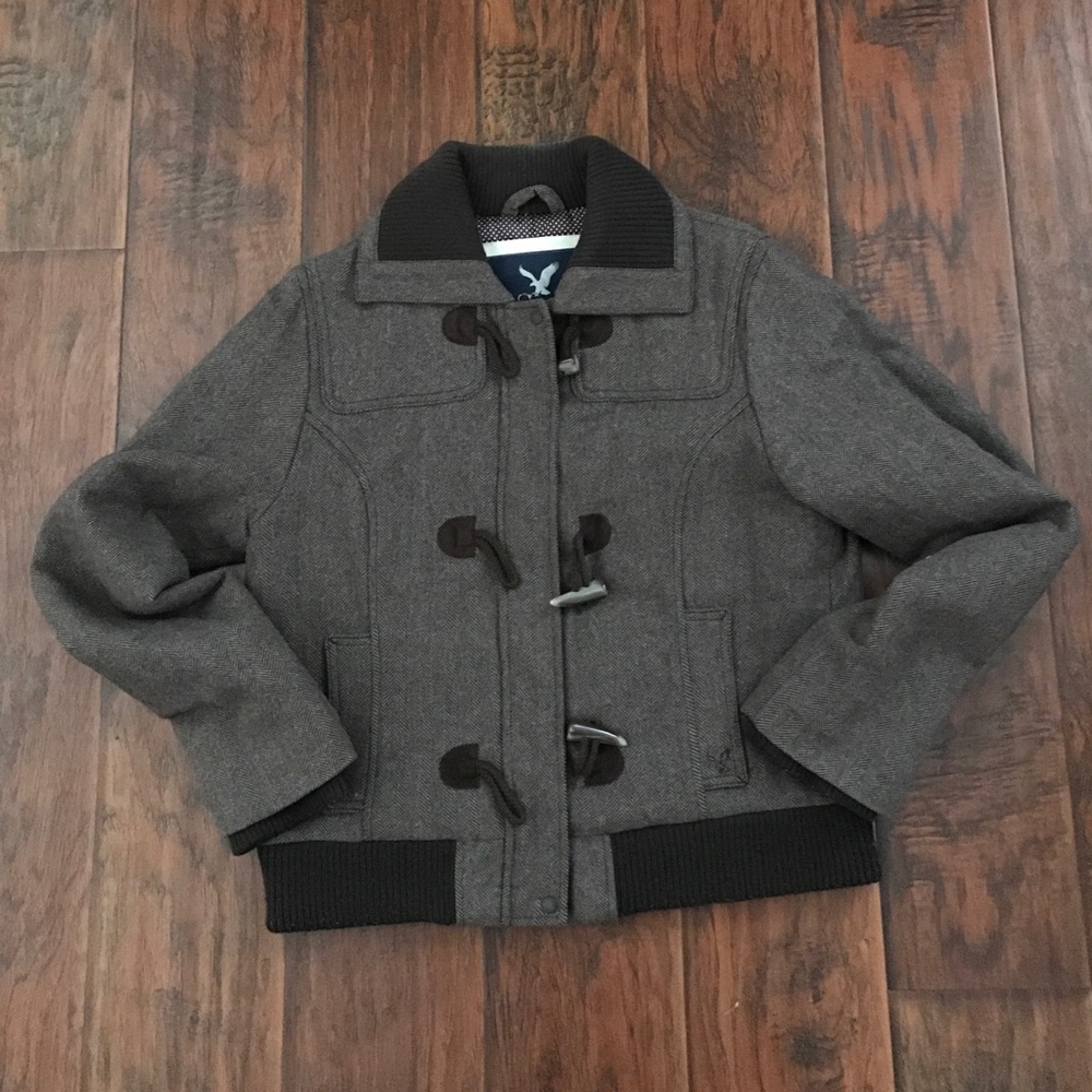 American Eagle Tweed Bomber Jacket